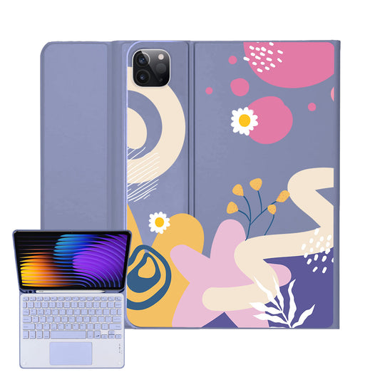 iPad / Android Tab Wireless Keyboard Flipcover - Abstract Flower 3.0