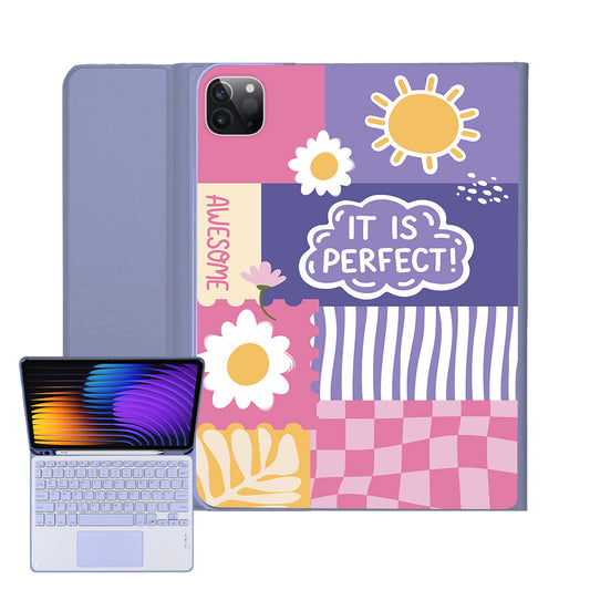 iPad / Android Tab Wireless Keyboard Flipcover - Abstract Quotes