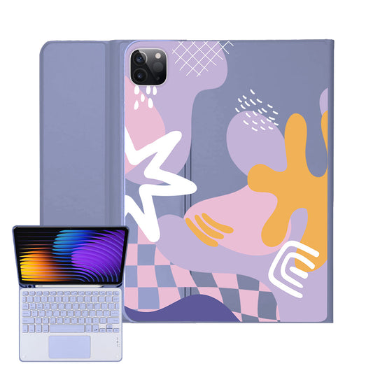 iPad / Android Tab Wireless Keyboard Flipcover - Abstract Flower 4.0