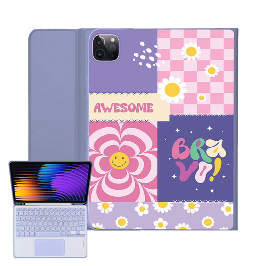 iPad / Android Tab Wireless Keyboard Flipcover - Abstract Quotes 3.0