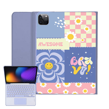 iPad / Android Tab Wireless Keyboard Flipcover - Abstract Quotes 4.0