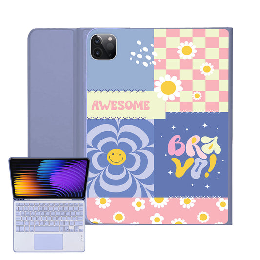 iPad / Android Tab Wireless Keyboard Flipcover - Abstract Quotes 4.0