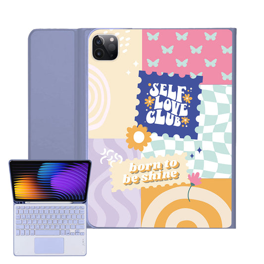 iPad / Android Tab Wireless Keyboard Flipcover - Abstract Quotes 7.0