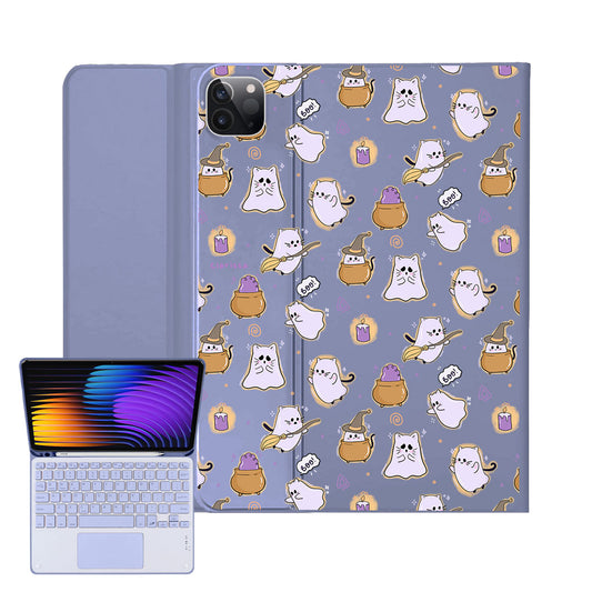iPad / Android Tab Wireless Keyboard Flipcover - Spooky Cat