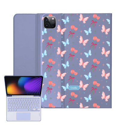 iPad / Android Tab Wireless Keyboard Flipcover - Coquette Butterfly