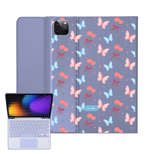 iPad / Android Tab Wireless Keyboard Flipcover - Coquette Butterfly