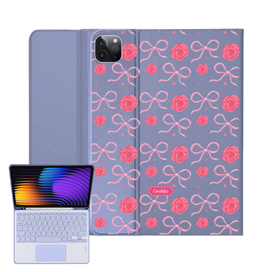 iPad / Android Tab Wireless Keyboard Flipcover - Coquette Rose