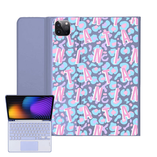 iPad / Android Tab Wireless Keyboard Flipcover - Leopard Monogram 6.0