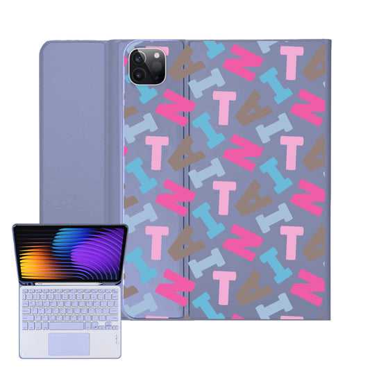 iPad / Android Tab Wireless Keyboard Flipcover - Scattered Monogram 2.0