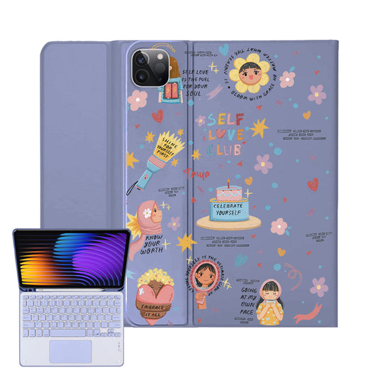 iPad / Android Tab Wireless Keyboard Flipcover - Self Love Club