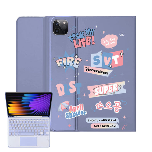 iPad / Android Tab Wireless Keyboard Flipcover - Seventeen Super
