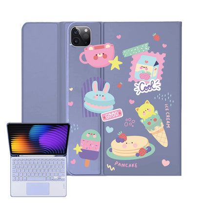 iPad / Android Tab Wireless Keyboard Flipcover - Sweet Cafe