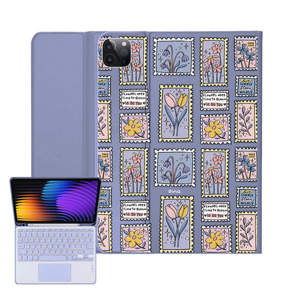 iPad / Android Tab Wireless Keyboard Flipcover - Time to Bloom