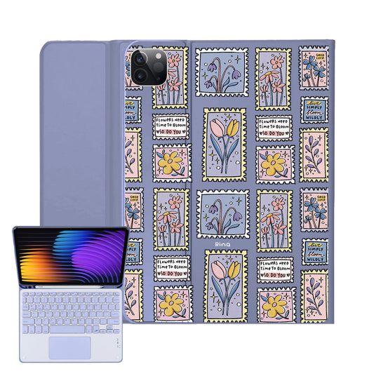 iPad / Android Tab Wireless Keyboard Flipcover - Time to Bloom