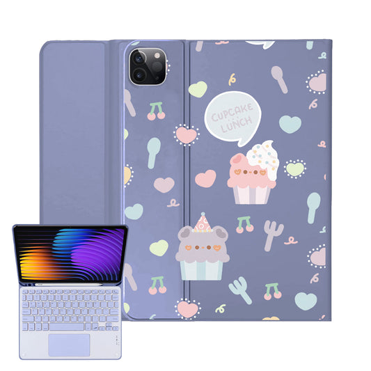 iPad / Android Tab Wireless Keyboard Flipcover - Cupcake