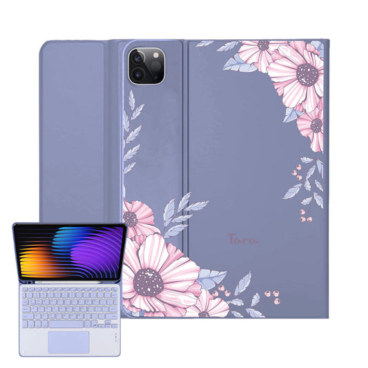 iPad / Android Tab Wireless Keyboard Flipcover - Pink Blossom