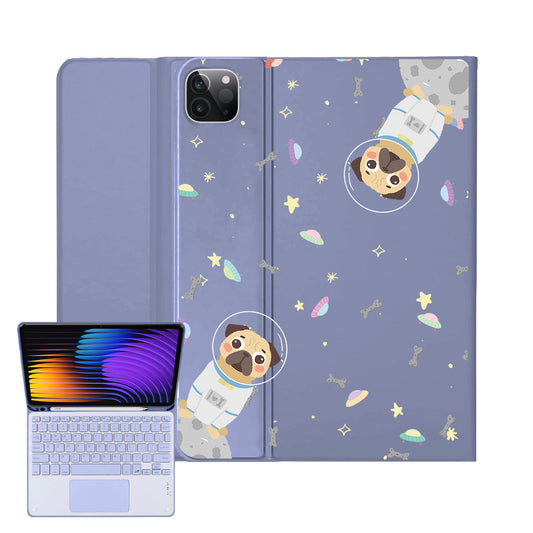iPad / Android Tab Wireless Keyboard Flipcover - Pugstronaut