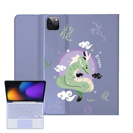 iPad / Android Tab Wireless Keyboard Flipcover - Dragon (Chinese Zodiac / Shio)