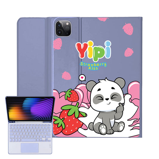 iPad / Android Tab Wireless Keyboard Flipcover - Yipi Strawberry Kiss