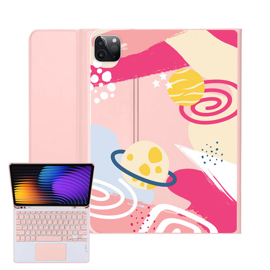 iPad / Android Tab Wireless Keyboard Flipcover - Abstract Planet 1.0
