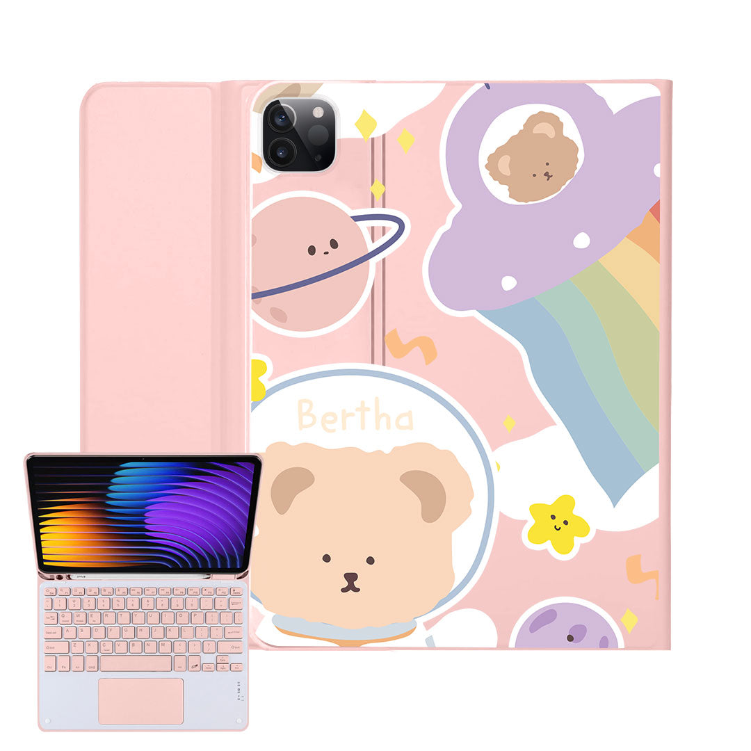 iPad / Android Tab Wireless Keyboard Flipcover - Astro Bear