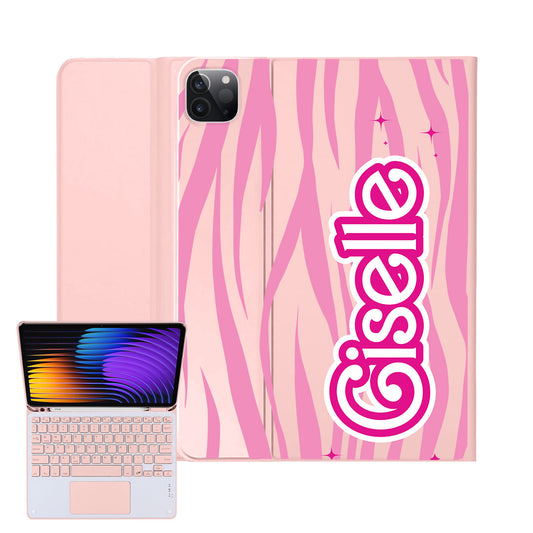 iPad / Android Tab Wireless Keyboard Flipcover - Barbie Zebra Pattern
