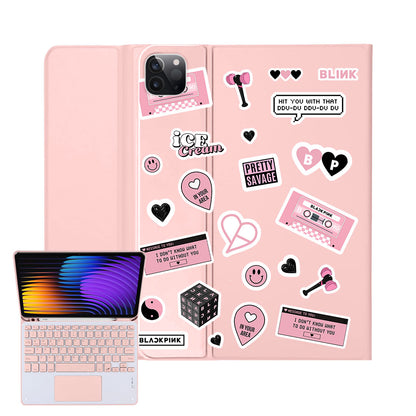 iPad / Android Tab Wireless Keyboard Flipcover - Blackpink Sticker Pack