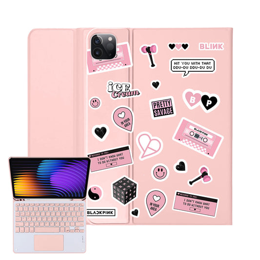 iPad / Android Tab Wireless Keyboard Flipcover - Blackpink Sticker Pack