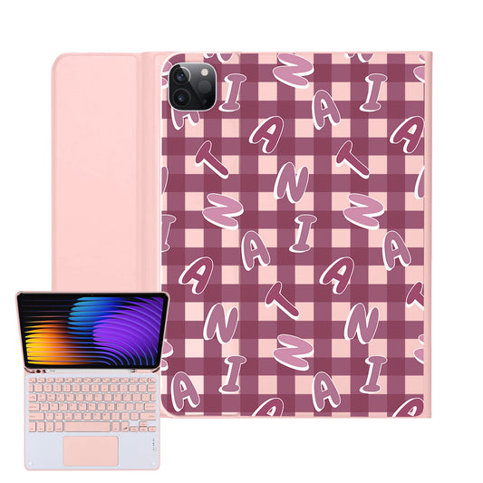 iPad / Android Tab Wireless Keyboard Flipcover - Checkered Monogram 2.0