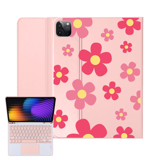 iPad / Android Tab Wireless Keyboard Flipcover - Daisy Blush