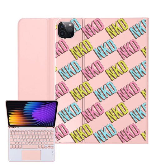 iPad / Android Tab Wireless Keyboard Flipcover - Diagonal Initial Monogram 3.0