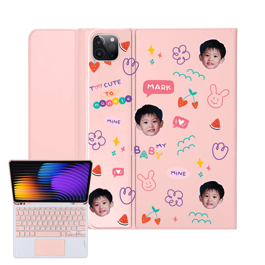 iPad / Android Tab Wireless Keyboard Flipcover - Face Grid