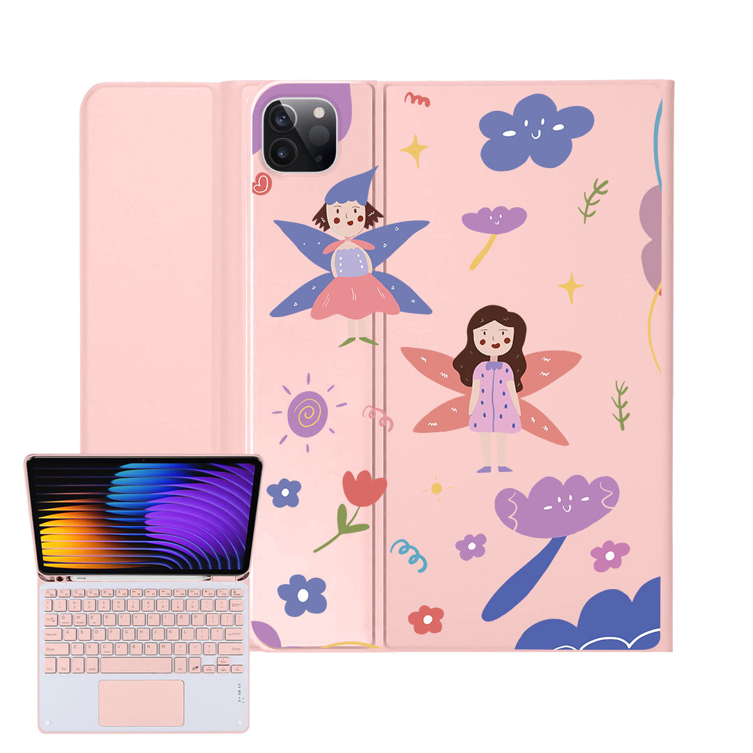 iPad / Android Tab Wireless Keyboard Flipcover - Fairy Pattern