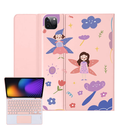 iPad / Android Tab Wireless Keyboard Flipcover - Fairy Pattern