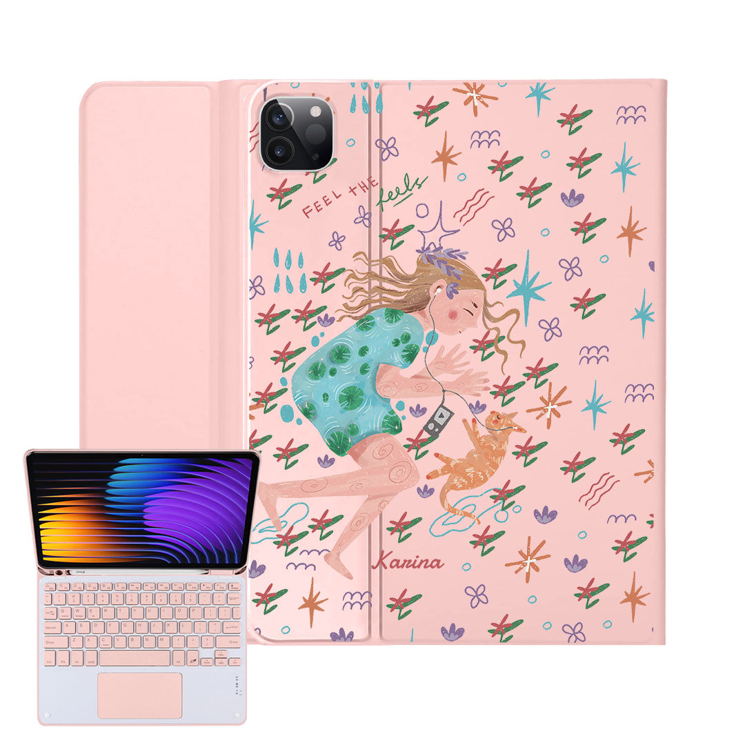 iPad / Android Tab Wireless Keyboard Flipcover - Feel the Feels