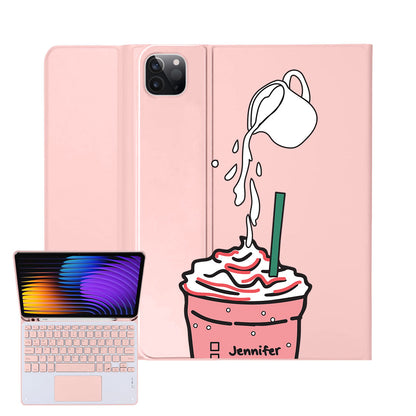 iPad / Android Tab Wireless Keyboard Flipcover - Raspberry Frappe