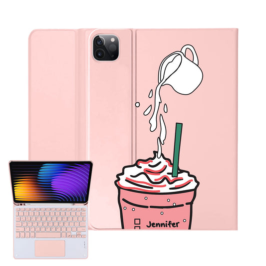 iPad / Android Tab Wireless Keyboard Flipcover - Raspberry Frappe