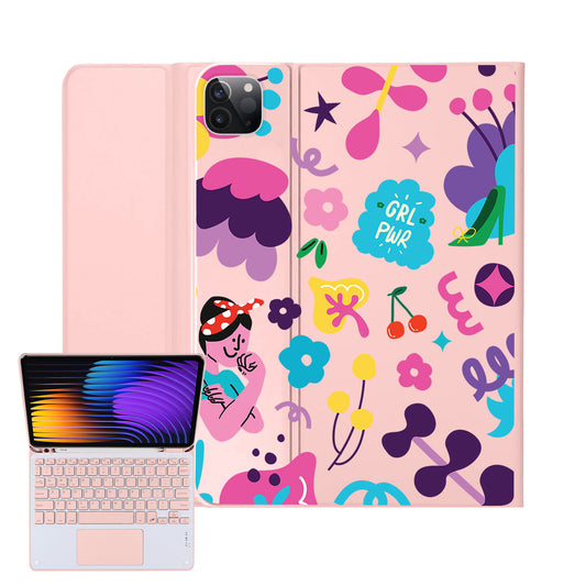 iPad / Android Tab Wireless Keyboard Flipcover - Girl Power 1.0