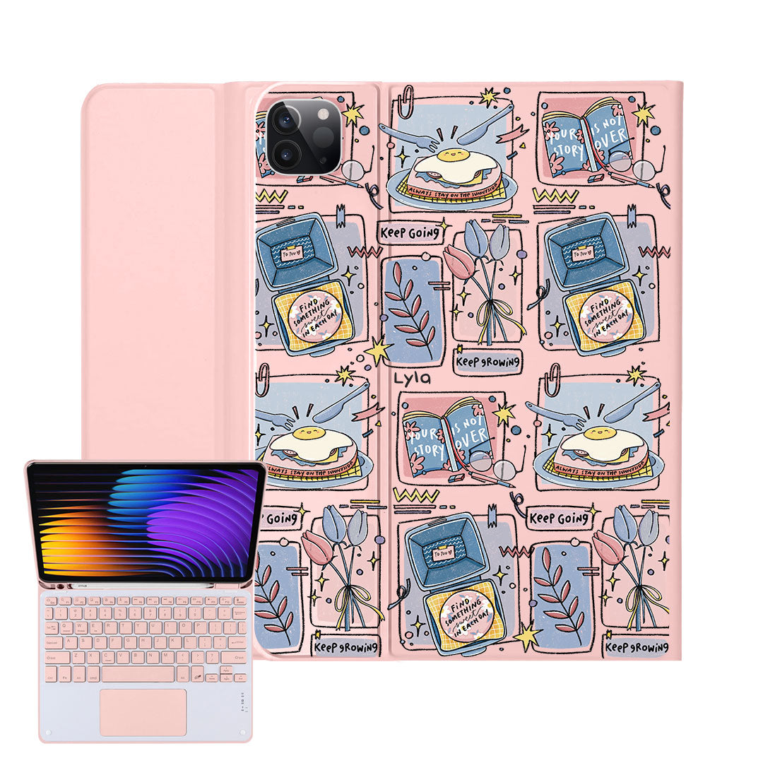 iPad / Android Tab Wireless Keyboard Flipcover - Grow (Sunnysidearteu)