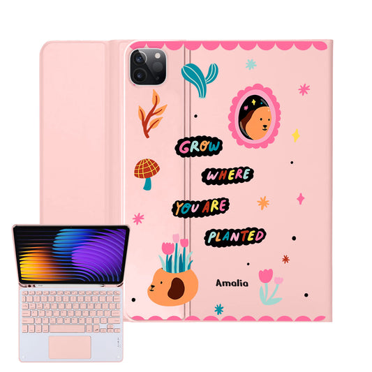 iPad / Android Tab Wireless Keyboard Flipcover - Grow Where You're Planted