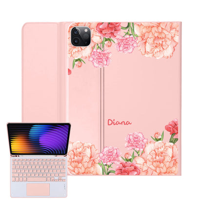 iPad / Android Tab Wireless Keyboard Flipcover - January Carnation
