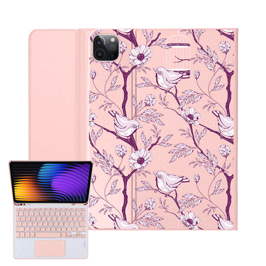 iPad / Android Tab Wireless Keyboard Flipcover - Lovebird Monochrome 5.0