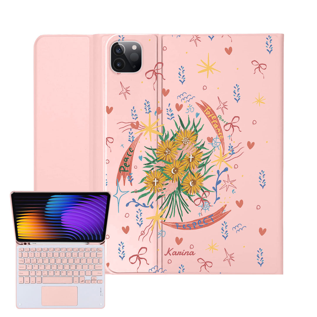 iPad / Android Tab Wireless Keyboard Flipcover - Peace