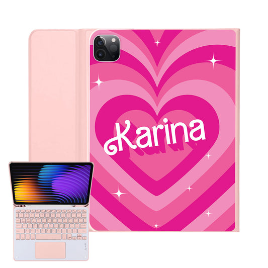 iPad / Android Tab Wireless Keyboard Flipcover - Barbie Love Pattern