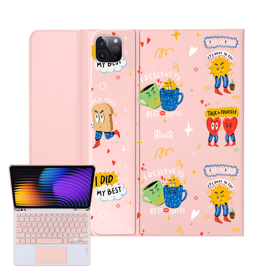 iPad / Android Tab Wireless Keyboard Flipcover - Selfless Love 3.0