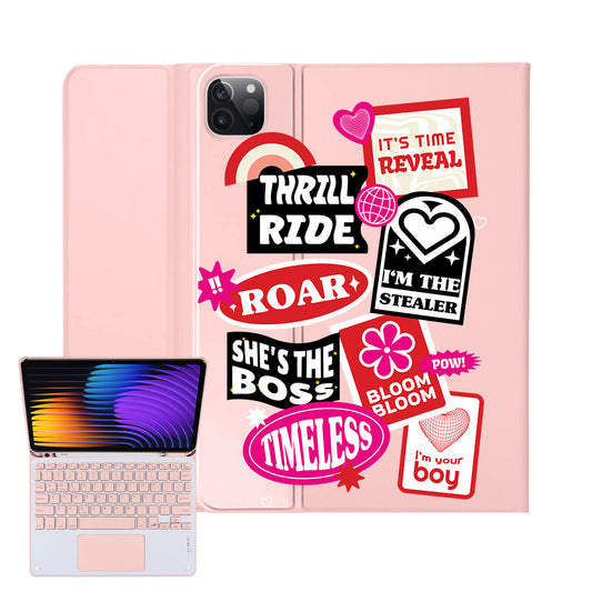 iPad / Android Tab Wireless Keyboard Flipcover - The Boyz Song Sticker Pack