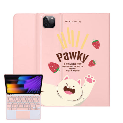 iPad / Android Tab Wireless Keyboard Flipcover - Pawky Cat
