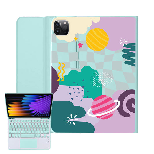 iPad / Android Tab Wireless Keyboard Flipcover - Abstract Planet 3.0