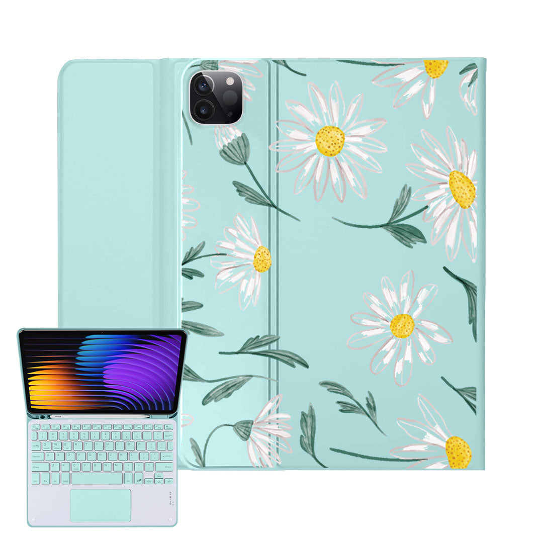 iPad / Android Tab Wireless Keyboard Flipcover - April Daisy