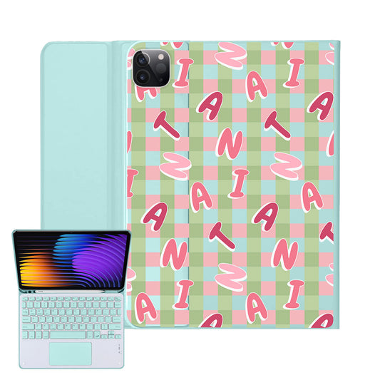iPad / Android Tab Wireless Keyboard Flipcover - Checkered Monogram 4.0